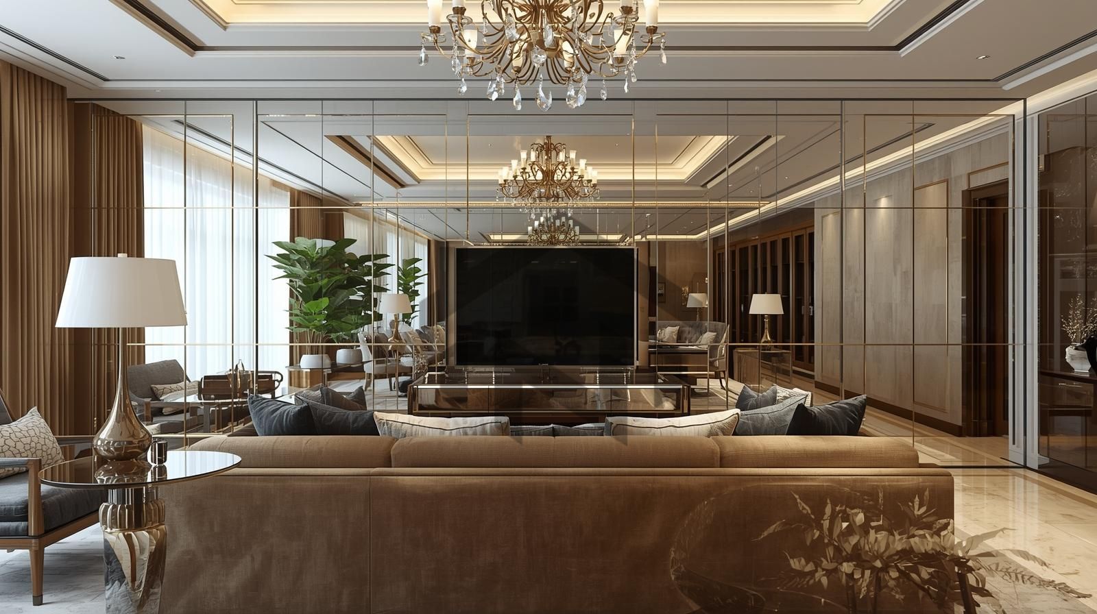 نمونه آینه‌های دکوراتیو نوین پلاست در دکوراسیون داخلی