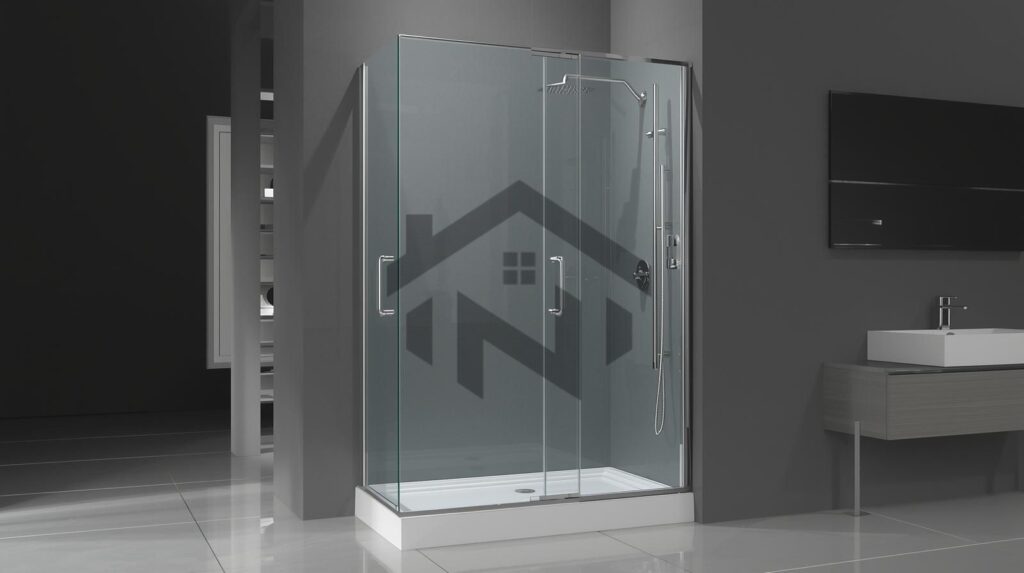 کابین دوش شیشه‌ای مدرن با شیشه سکوریت توسط نوین پلاست