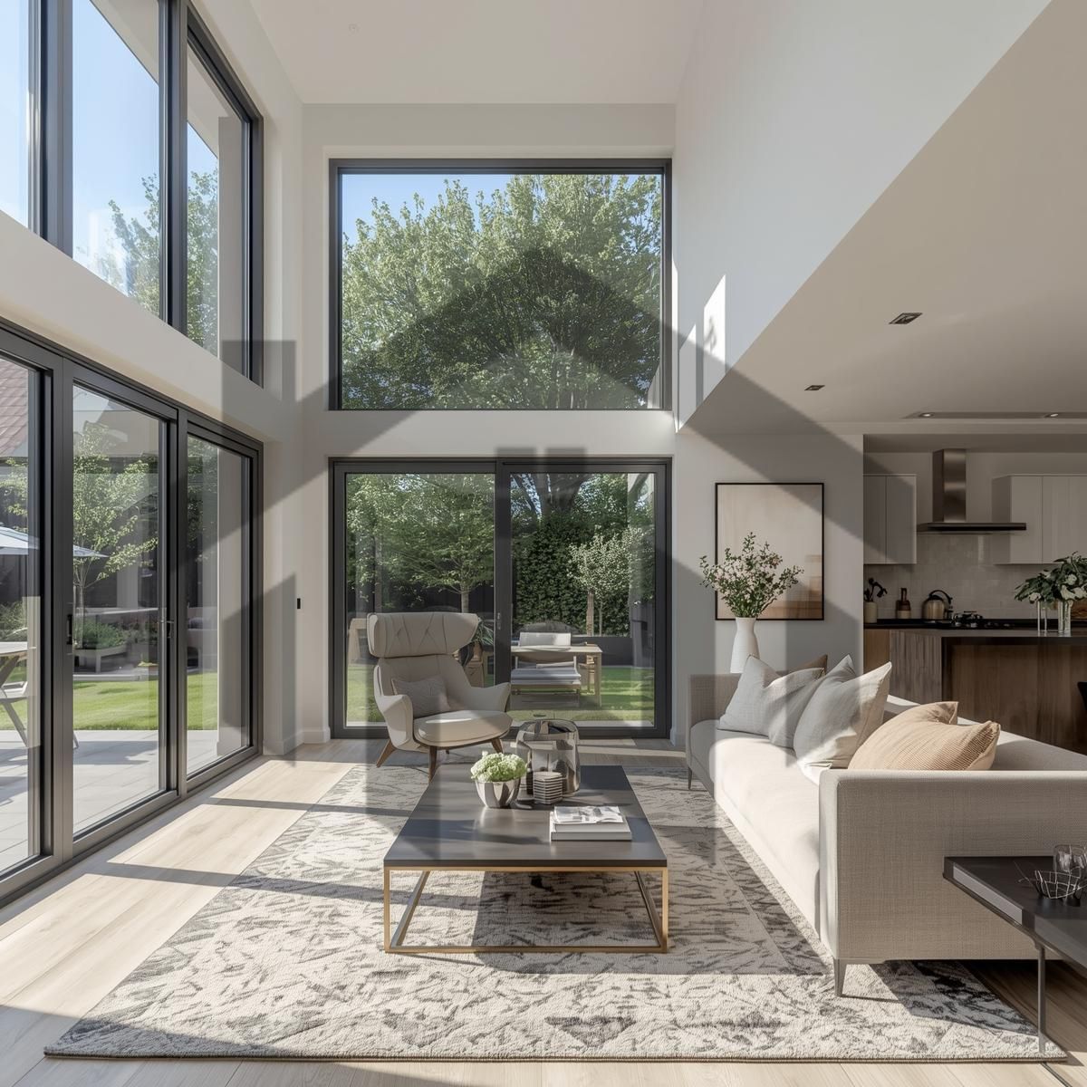 نمای داخلی واحد مسکونی با پنجره دوجداره UPVC مدرن