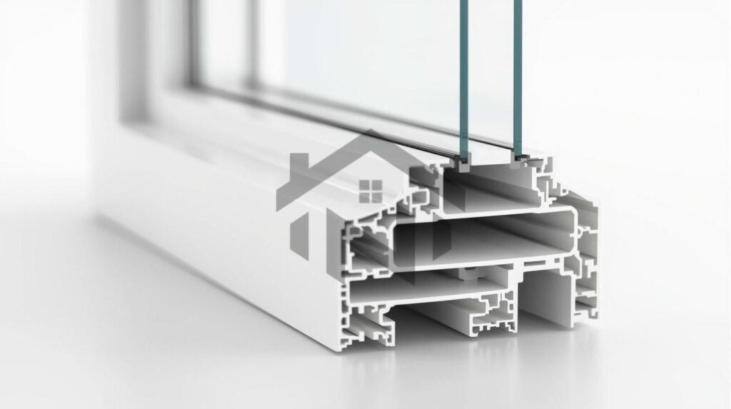 جزئیات پروفیل UPVC پنجره با شیارهای عایق