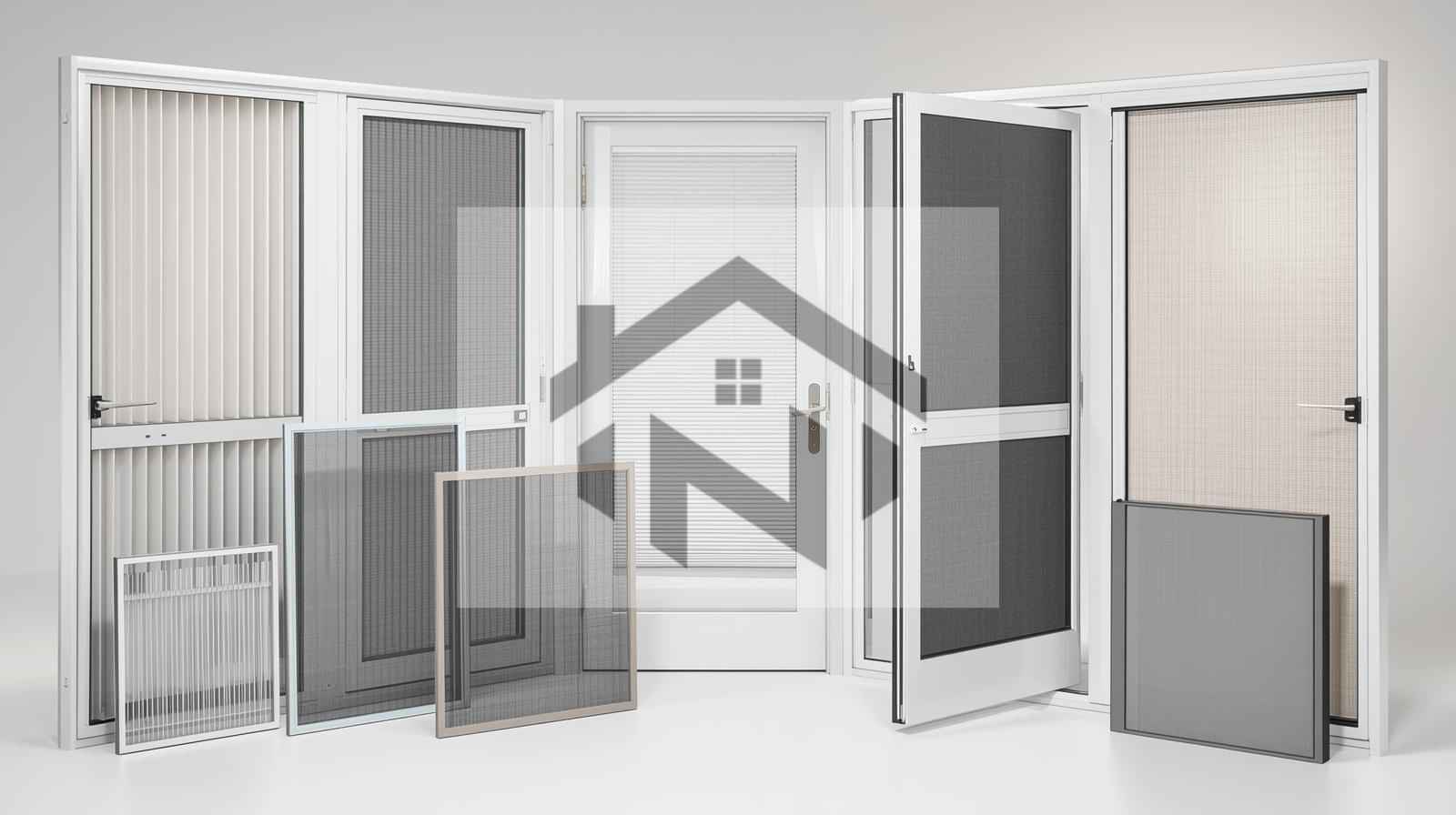 انواع توری پنجره و درب پلیسهای، ثابت و لولایی نوین پلاست